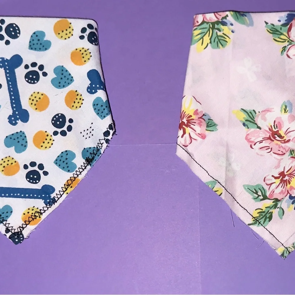 Van Gogh Inspired Dog Bandana with Cat Design